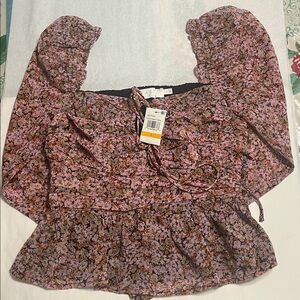 Floral Puff Sleeve Blouse